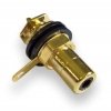 RCA socket black isolated CMC Gold